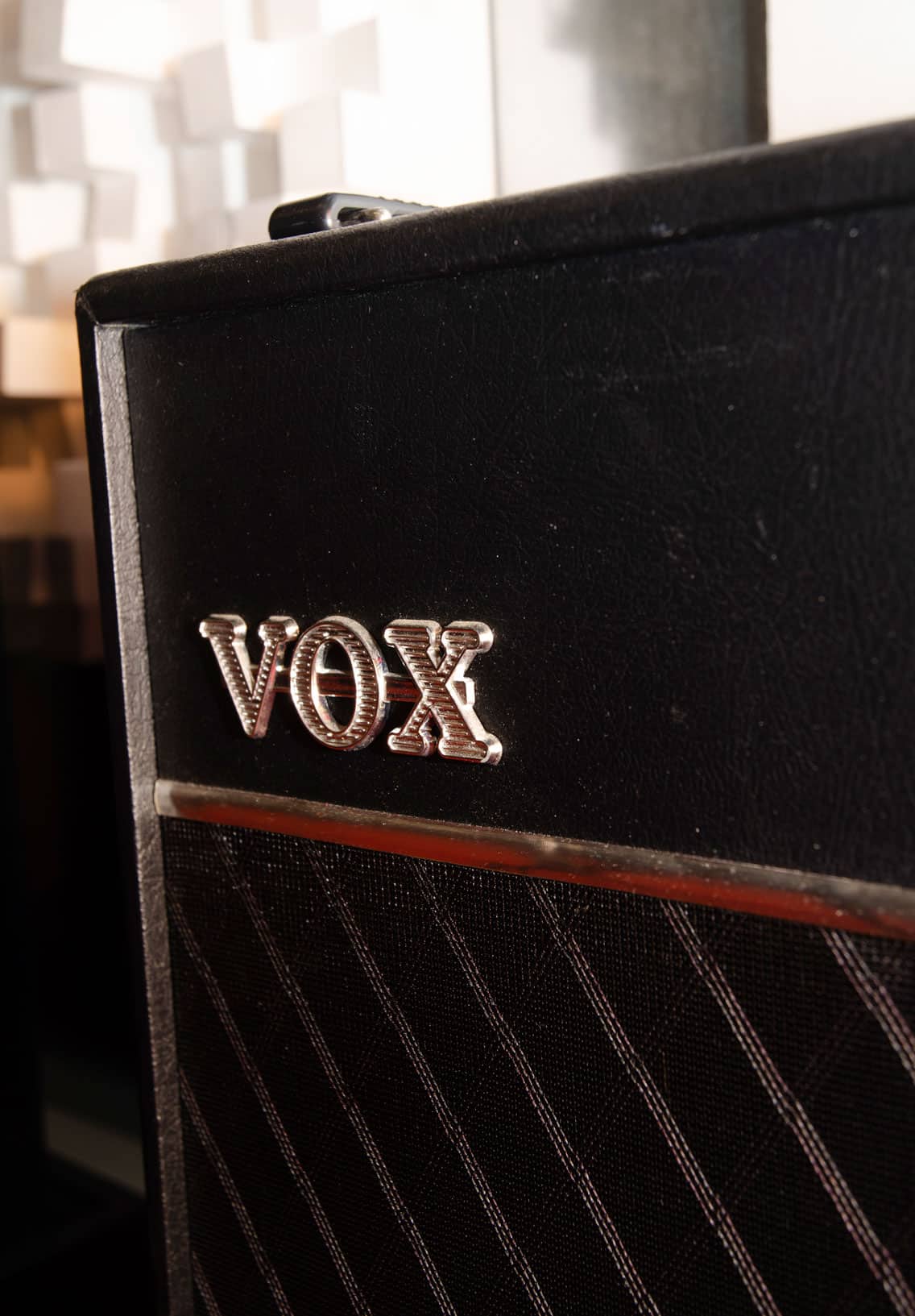 Oefenruimte Rood Vox gitaarversterker, Muziekstudio's Aalsmeer